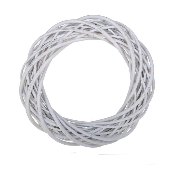 Corona Di Willow. Larghezza 30 Cm - Pezzi 6 - 30X7X30cm - Colore: Bianco - Bianchi Dino - Cesteria