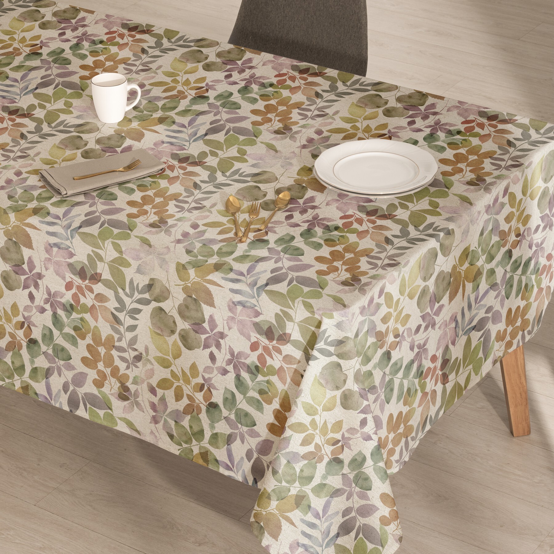 Mantel estampado antimanchas NAIROBI MULTICOLOR