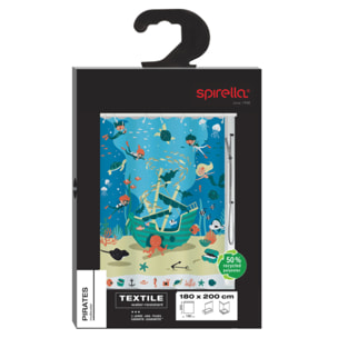 Rideau de douche Polyester PIRATES 180x200cm Spirella