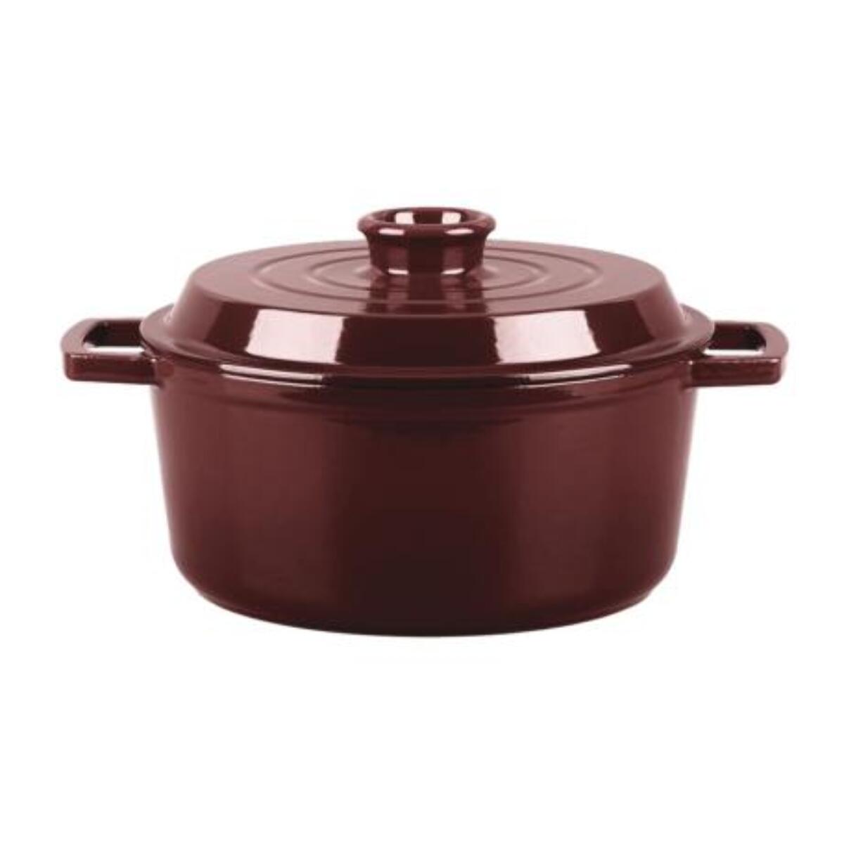 Cocotte en fonte ronde 25cm - "Masseiron Merlot"
