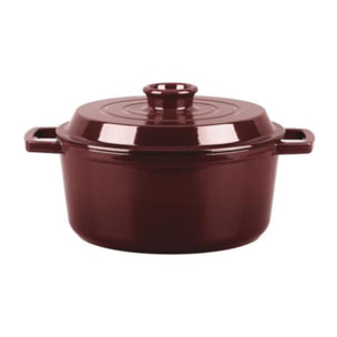 Cocotte en fonte ronde 25cm - "Masseiron Merlot"