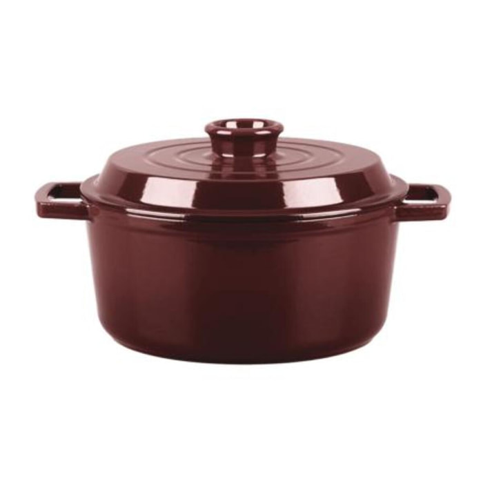 Cocotte en fonte ronde 25cm - "Masseiron Merlot"