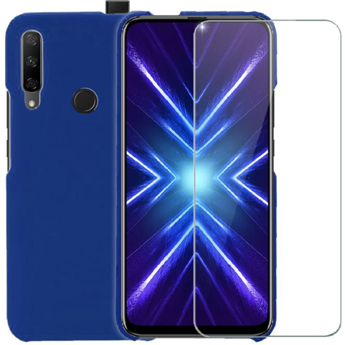 Pack IBROZ Honor 9x Coque Silicone bleu