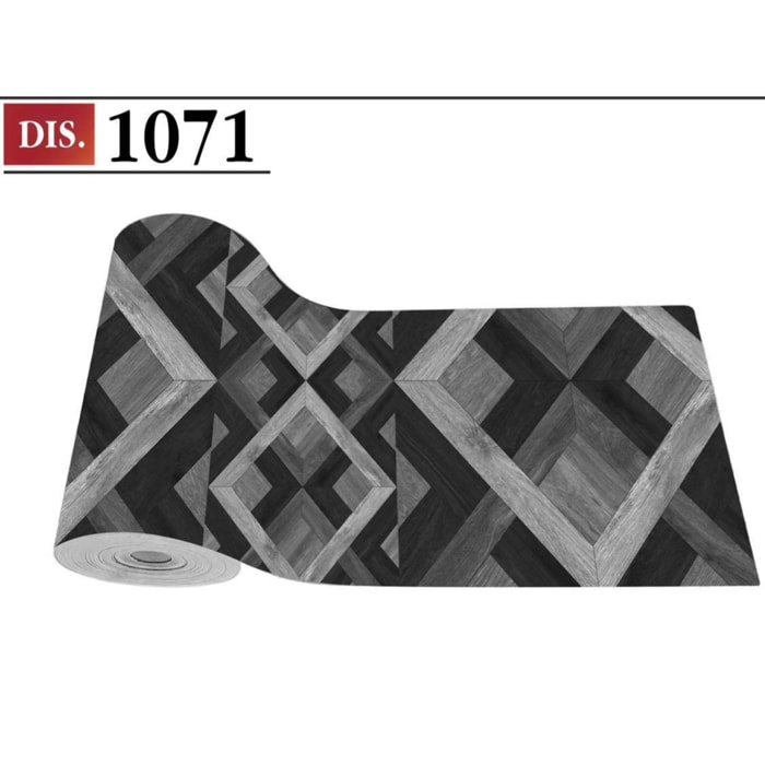 CASSESE HOME Passatoia/Tappeto Bordato in Poliestere con Retro Antiscivolo in PVC Made in Italy_Dec.1071