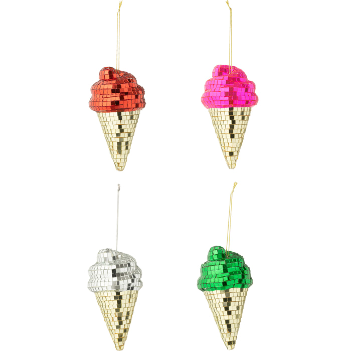 J-Line suspension Iisje miroir mousse - plastique - mixte - 4 pièces