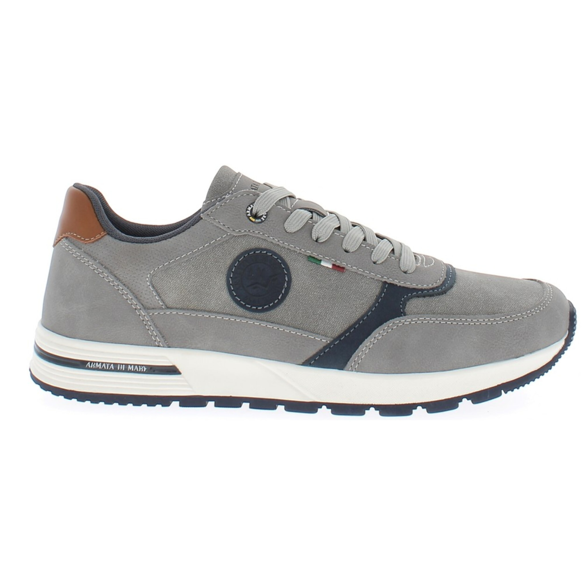 Armata di Mare Scarpe Uomo Sneakers Casual Stringate con Soletta Rimovibile in Memory Foam AMU S25L701 Grey