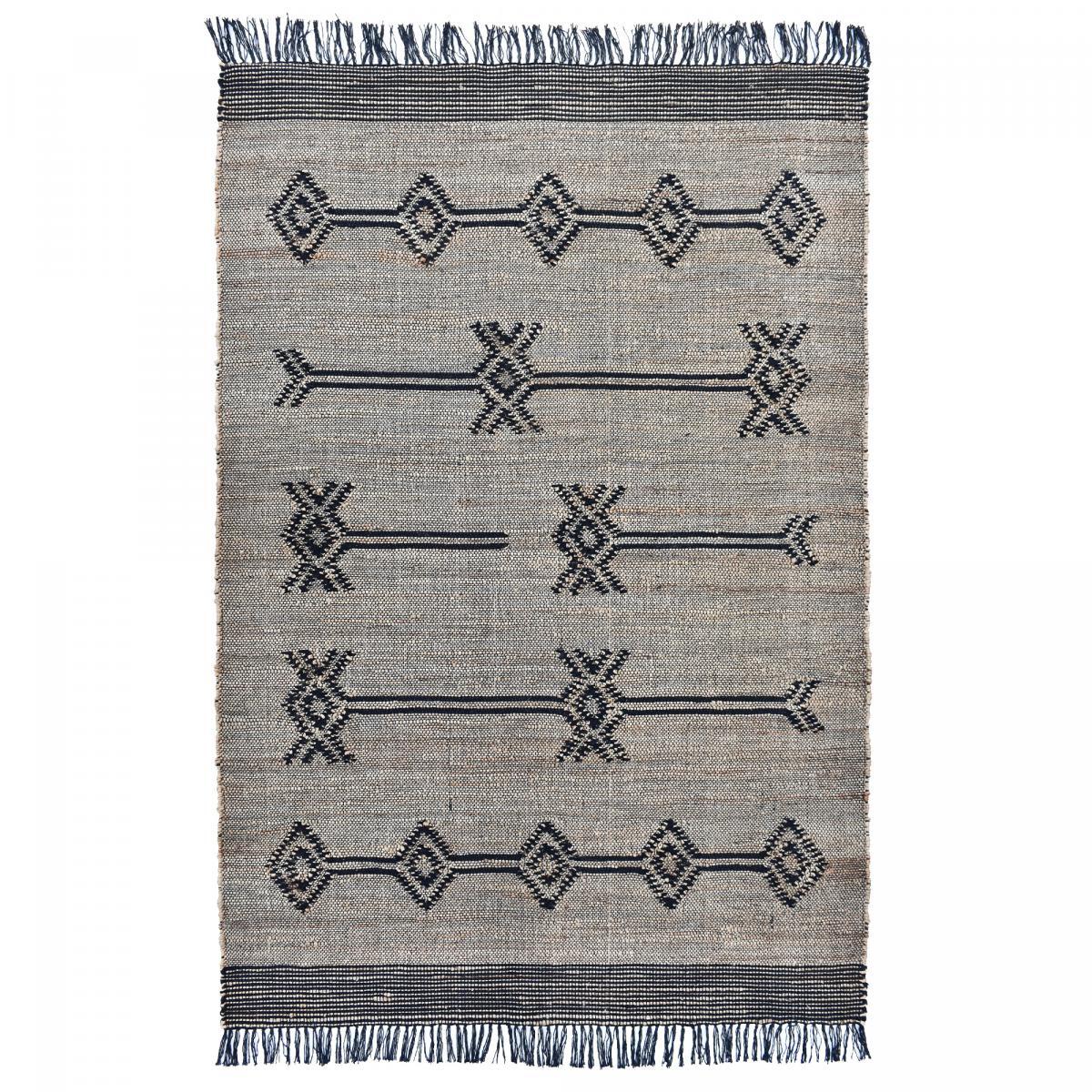 Tapis artisanal Sere, tapis kilim en jute