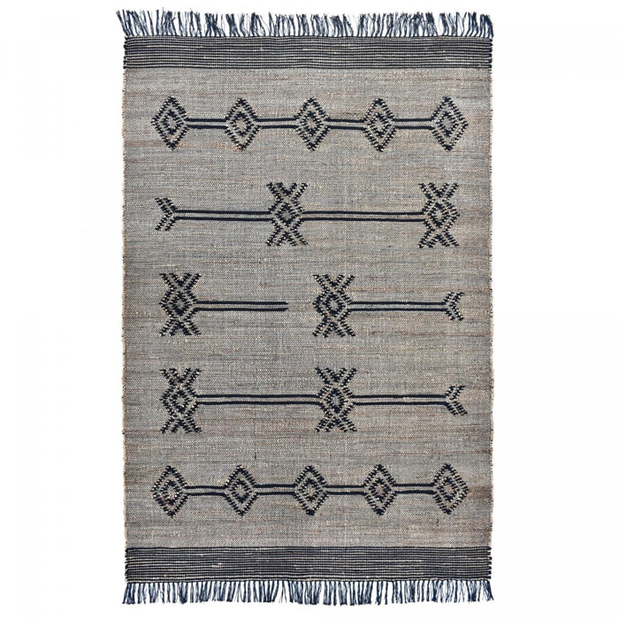Tapis artisanal Sere, tapis kilim en jute