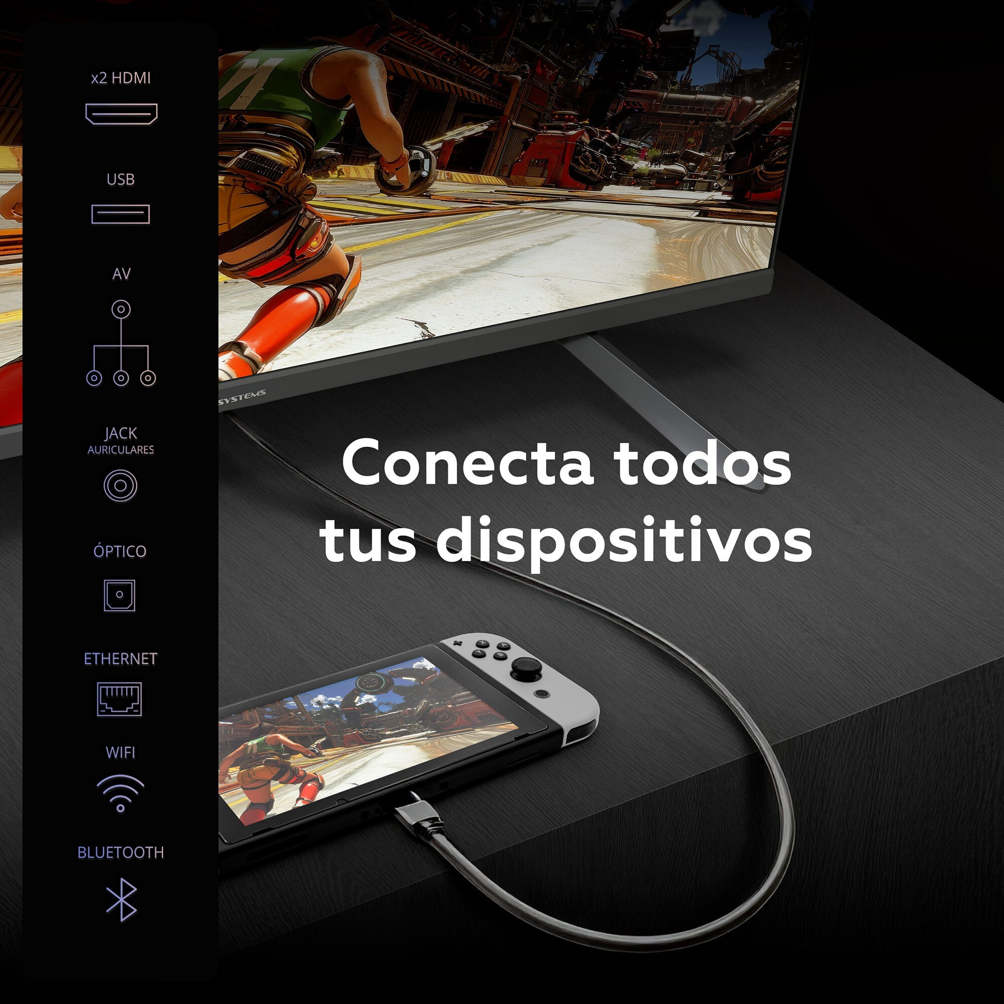 Smart TV 32 pulgadas HD Hey Google Official Assistant con control por voz. Televisor Android 14 - TD Systems PRIME32C21GLE