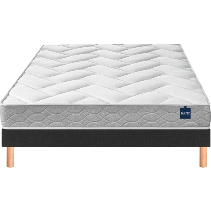 Ensemble BACK TO BASICS 2 places| Matelas H 19cm avec sommiers ferme |confort ferme