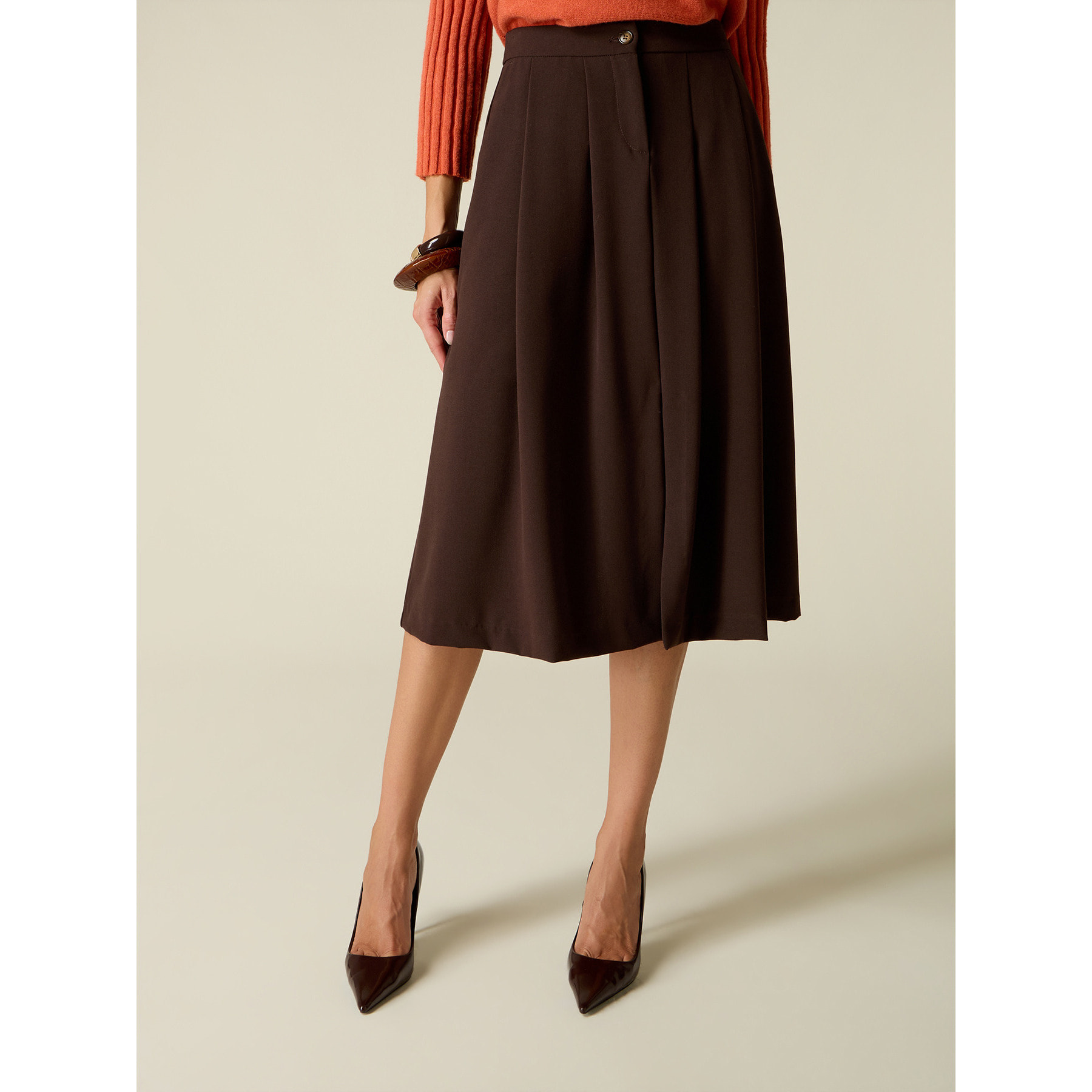 Oltre - Falda pantalón - Marrón