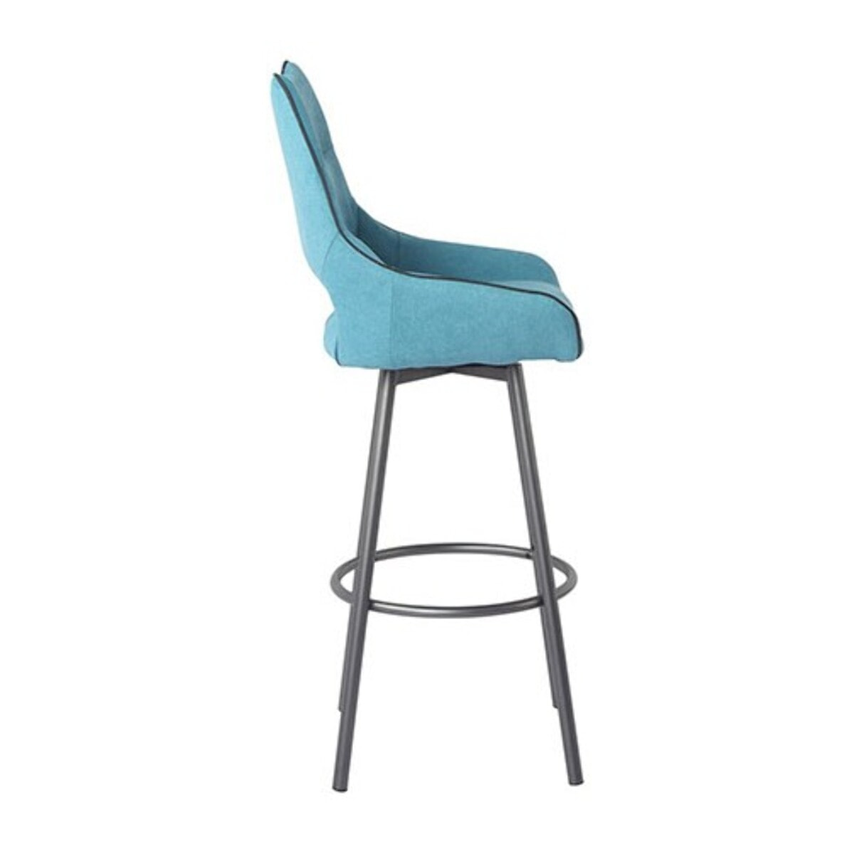 Chaise haute pivotante tissu & pieds métal - KEN