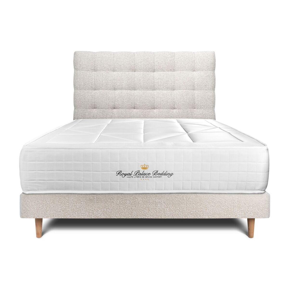 Lit Windsor Sommier bouclette - pieds bois