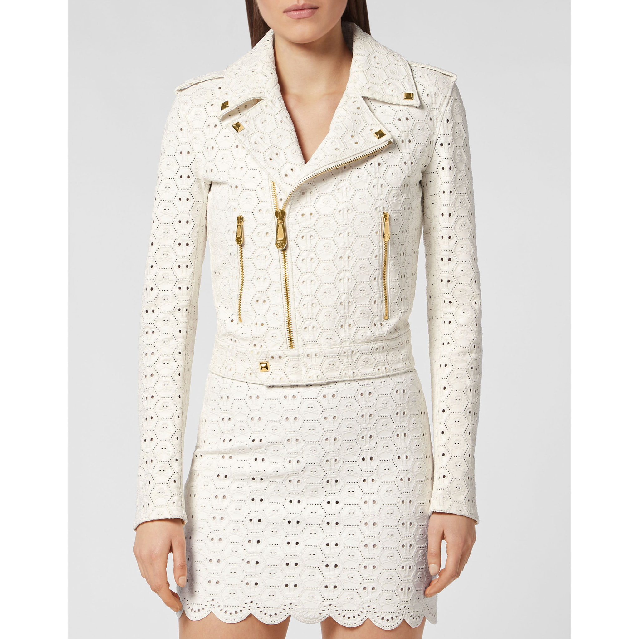 PHILIPP PLEIN Biker de cuero