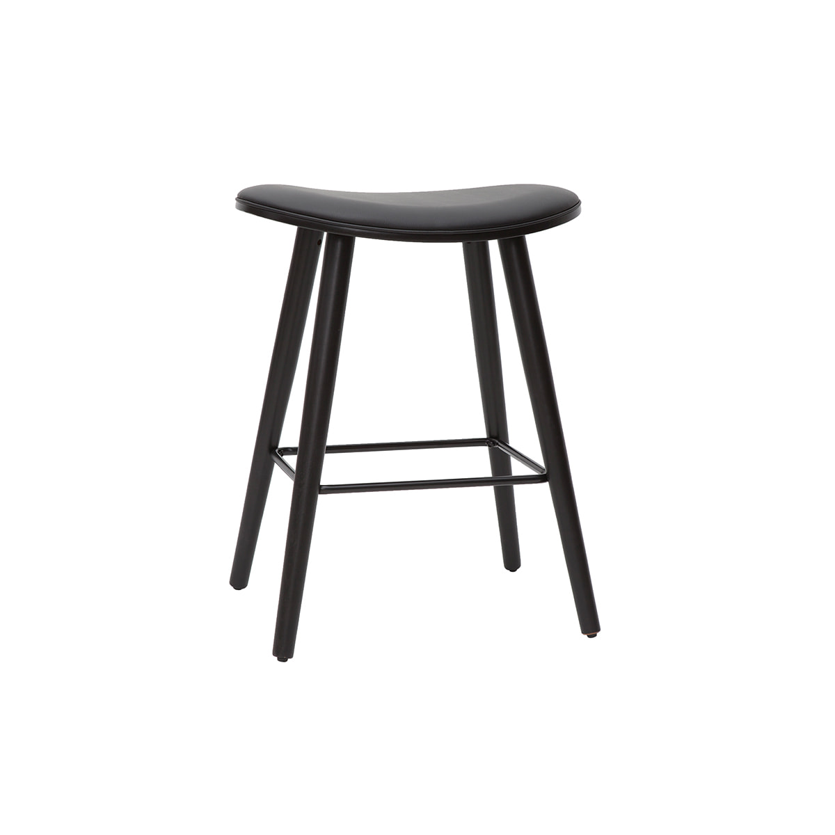 Tabourets de bar design noirs H65 cm (lot de 2) MEADOW