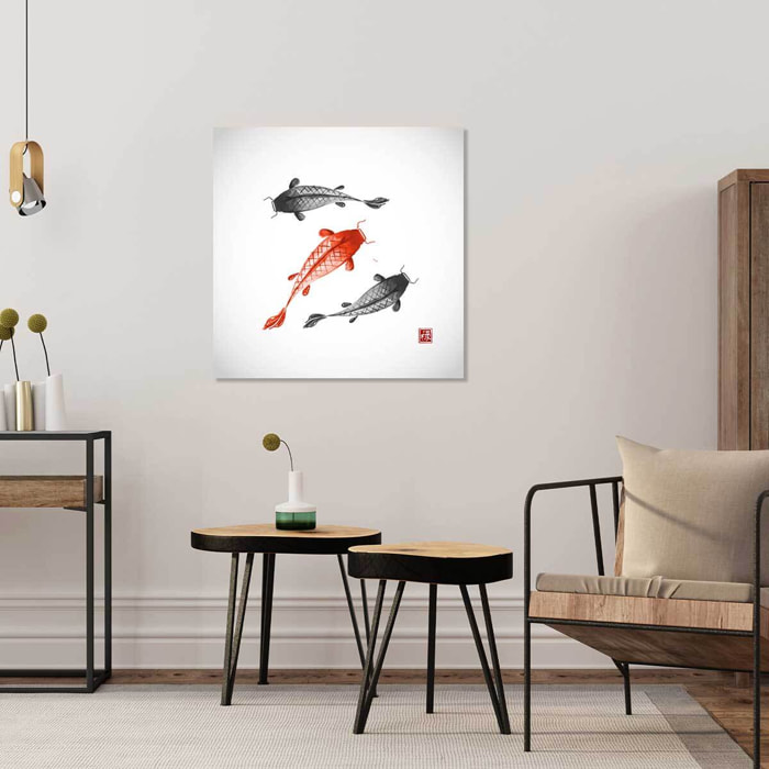 Tableau dessin carpes koï Tableau plexiglas