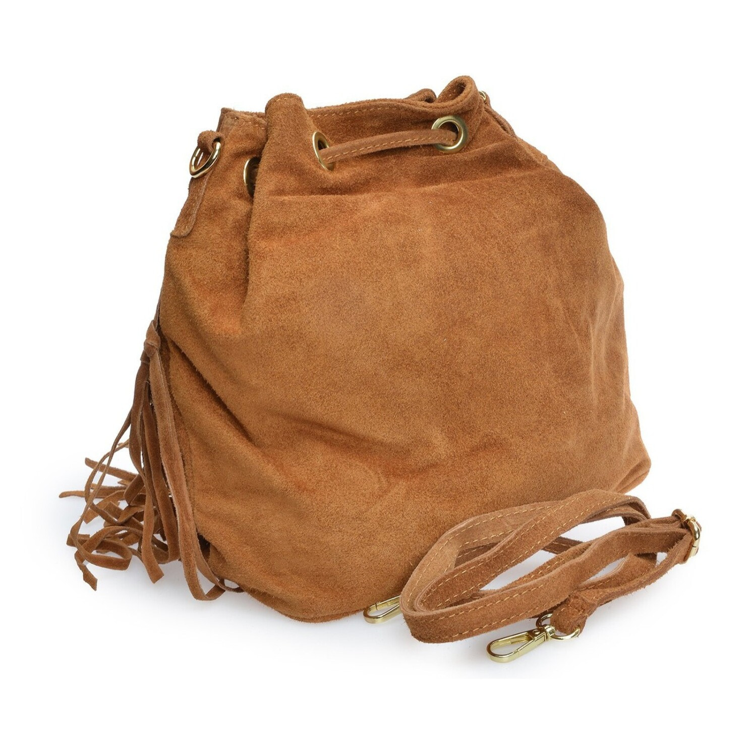 Borsa a tracolla Anna Luchini Cammello