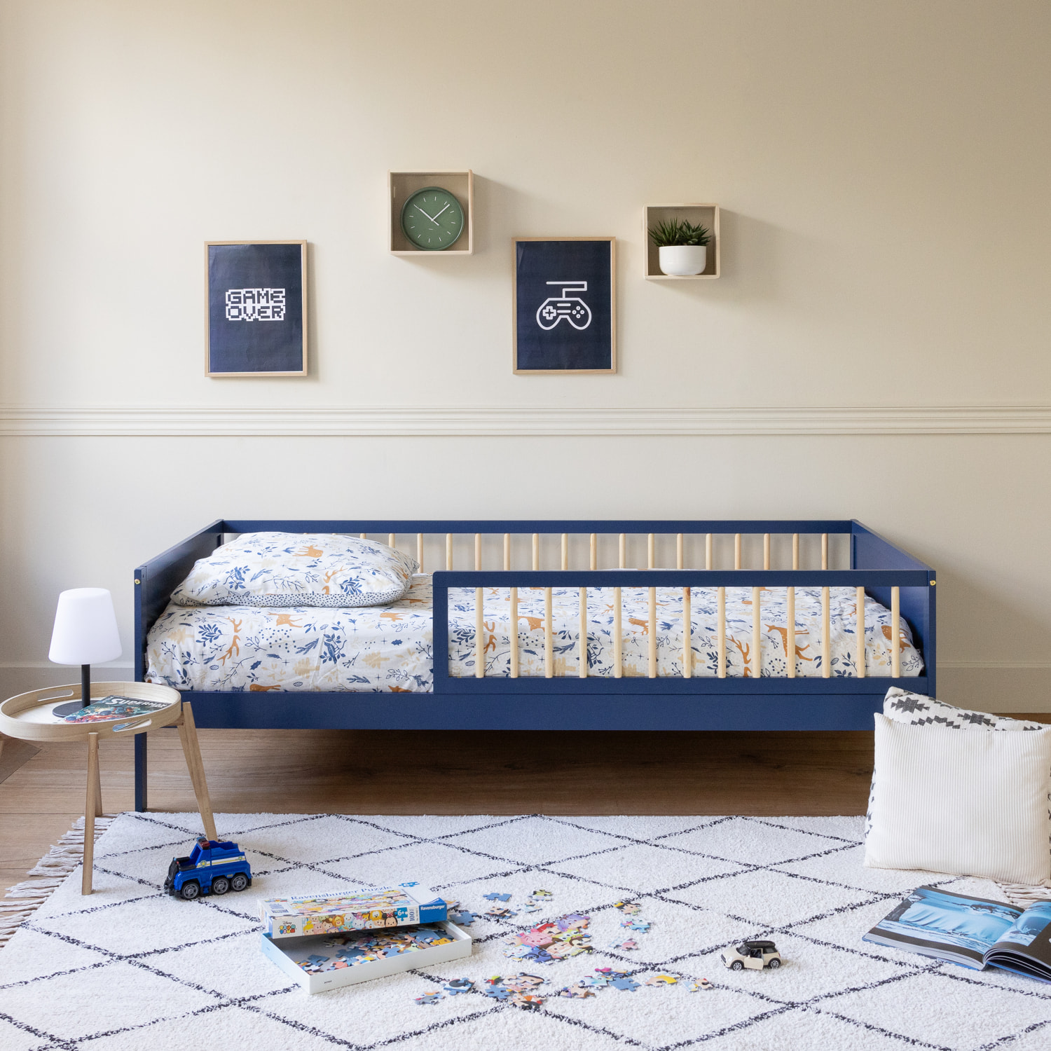 Lit pour enfant 190x90cm bleu foncé ADAM
