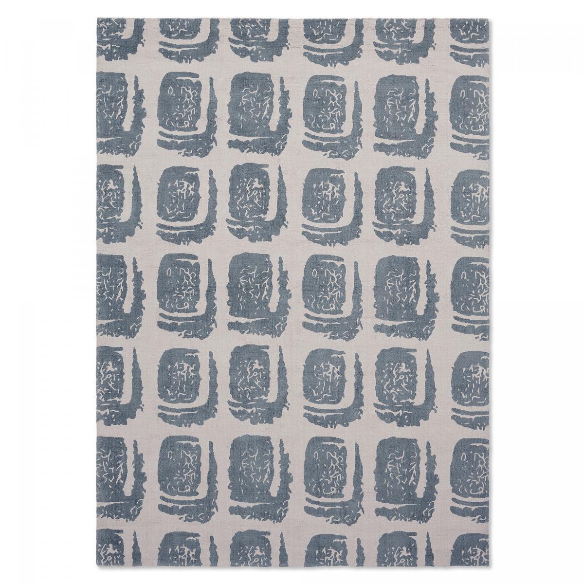 Tapis salon et chambre fait à la main en coton motif abstrait