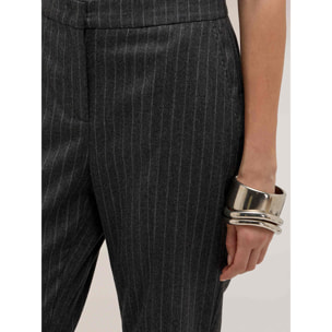Motivi - Pantaloni flare gessati The Tailoring Lab - Grigio