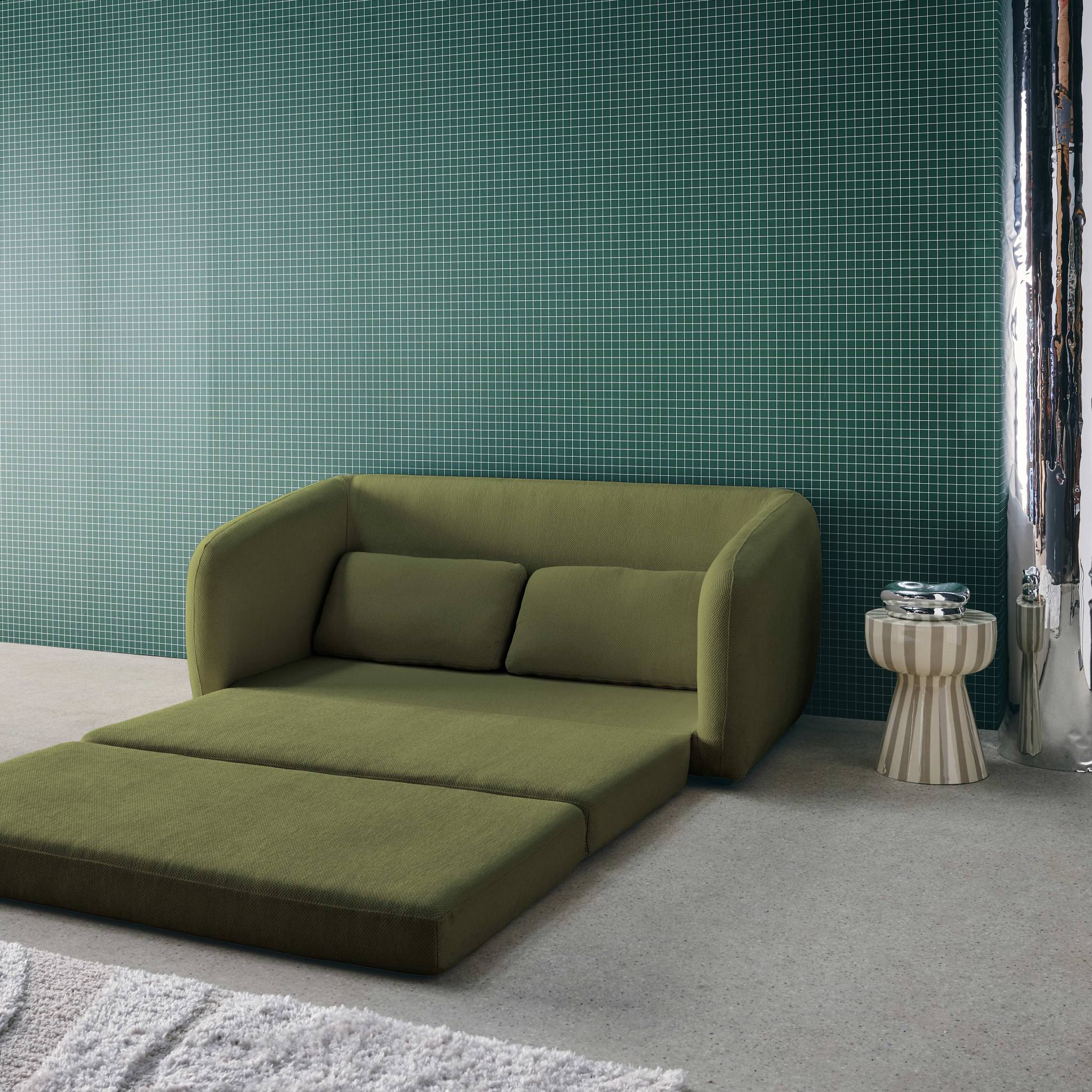 Canapé convertible 2 places tissu chenille  TWIST