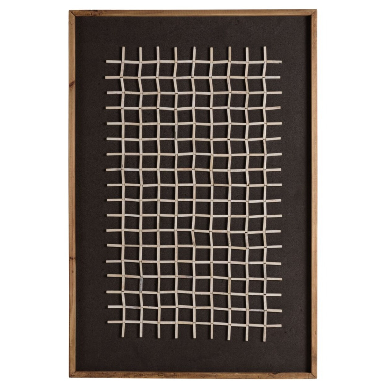 SANDY - Décoration murale 62x82cm motifs géométriques Pin recyclé