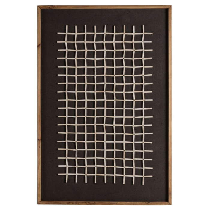 SANDY - Décoration murale 62x82cm motifs géométriques Pin recyclé