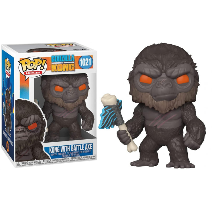 Godzilla Vs Kong Funko POP Film Vinile Figura Kong con Axe 9 cm