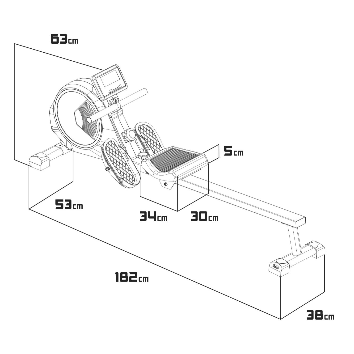 AVION 8000 - Vogatore a resistenza magnetica con volano da 8 kg con 8 livelli di resistenza