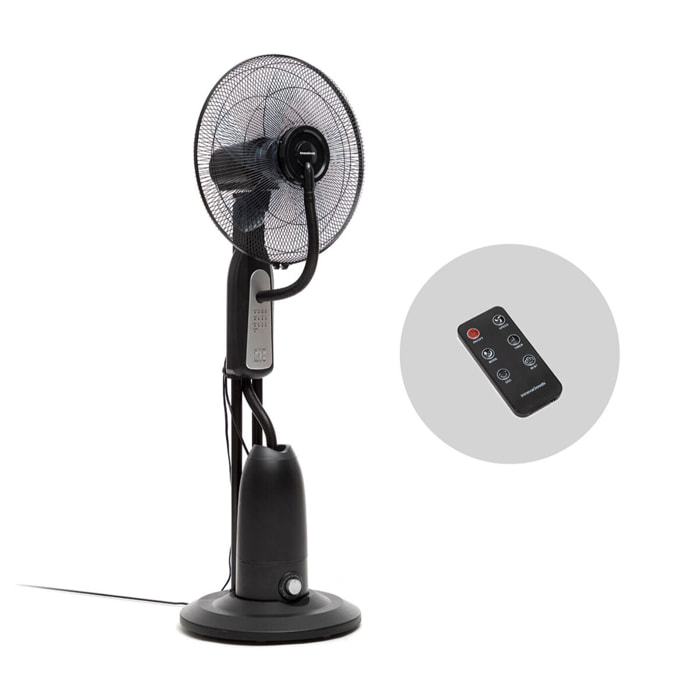 Ventilador Nebulizador de Pie con Mando a Distancia InnovaGoods Mistinn Negro 90 W 2,8 L