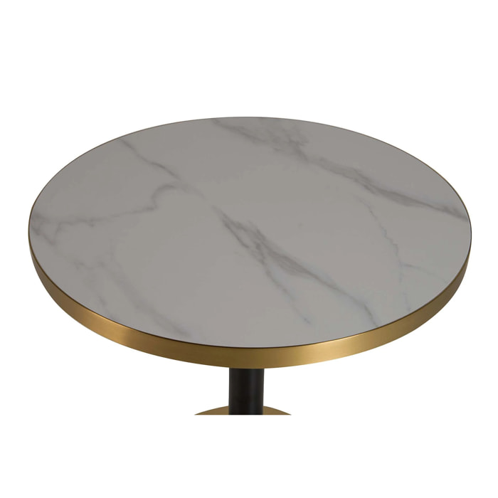 Mesa Comedor Piedra Acero Inoxidable Quena 80x80x75 Cm