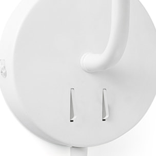 BERNI Lampe applique blanche avec lecteur LED