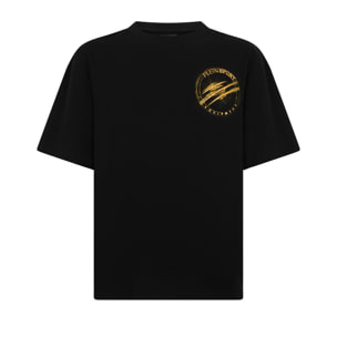 PLEIN SPORT Round Neck T-Shirt Chrome Scratch Edition