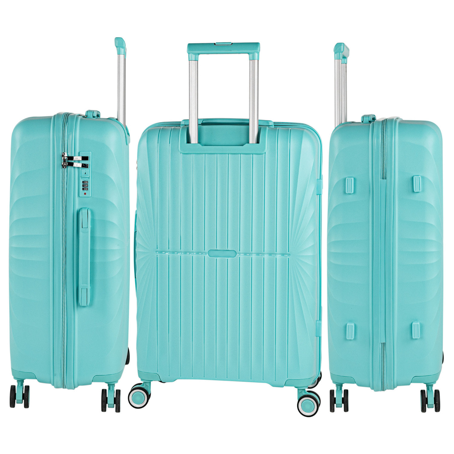 Juego De Maletas Rígidas Pp Jaslen Crawley Menta