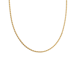 Collar Cord Acero Baño Oro