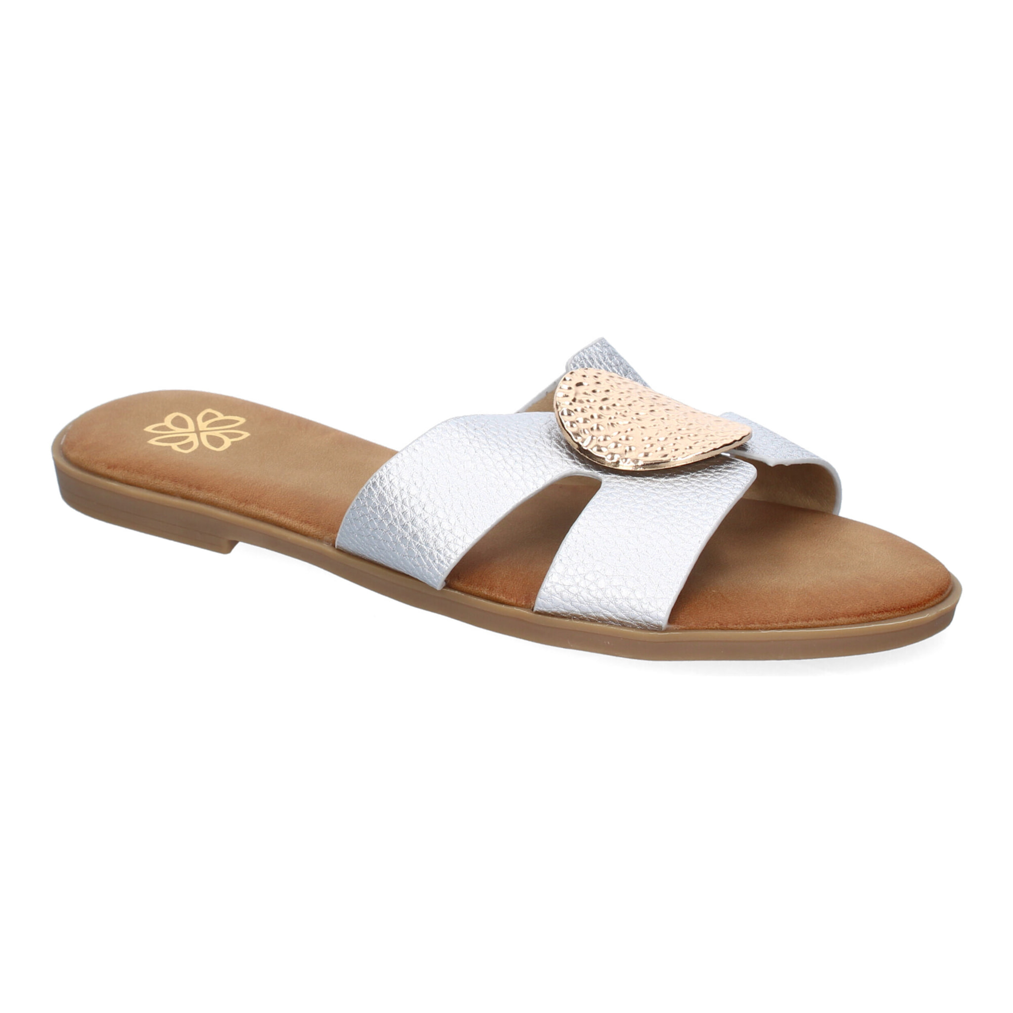 Sandalia Planas de Mujer, Comodas y Elegantes con Diseño Moderno con Adorno en la Pala