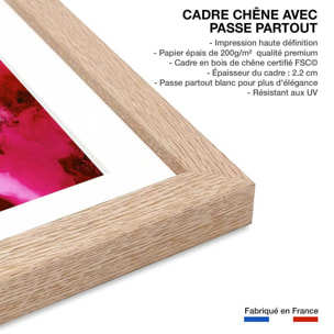 Poster deco bloodstream Affiche + cadre en bois - Chêne