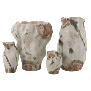 J-Line vase Lune Texture Anemone - argile - mixte