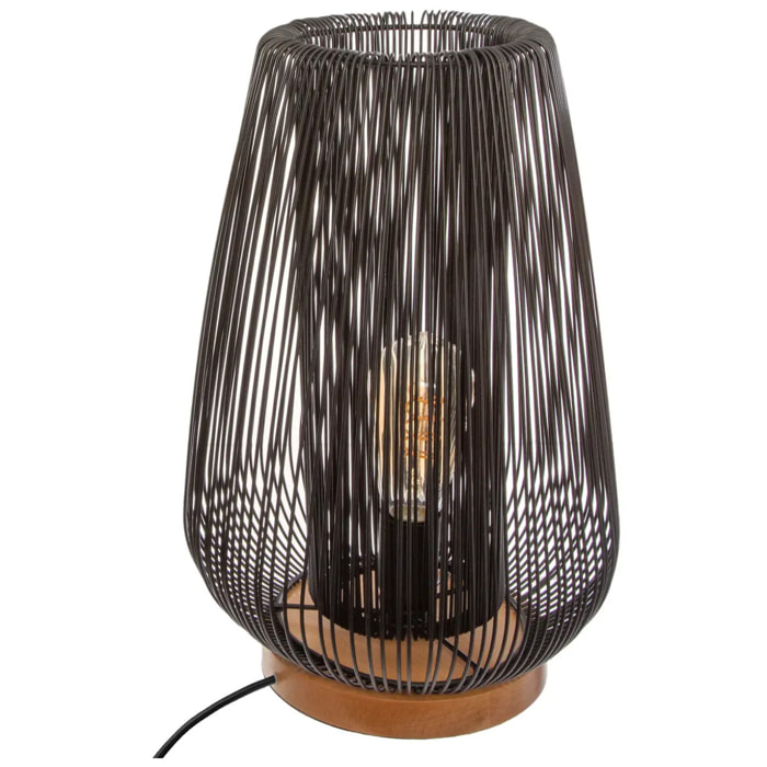 Lampe filaire "Noda" métal noir H41cm