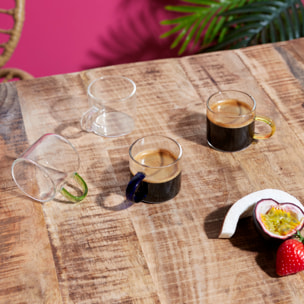 Tasse Expresso Verre X4 Avec Support