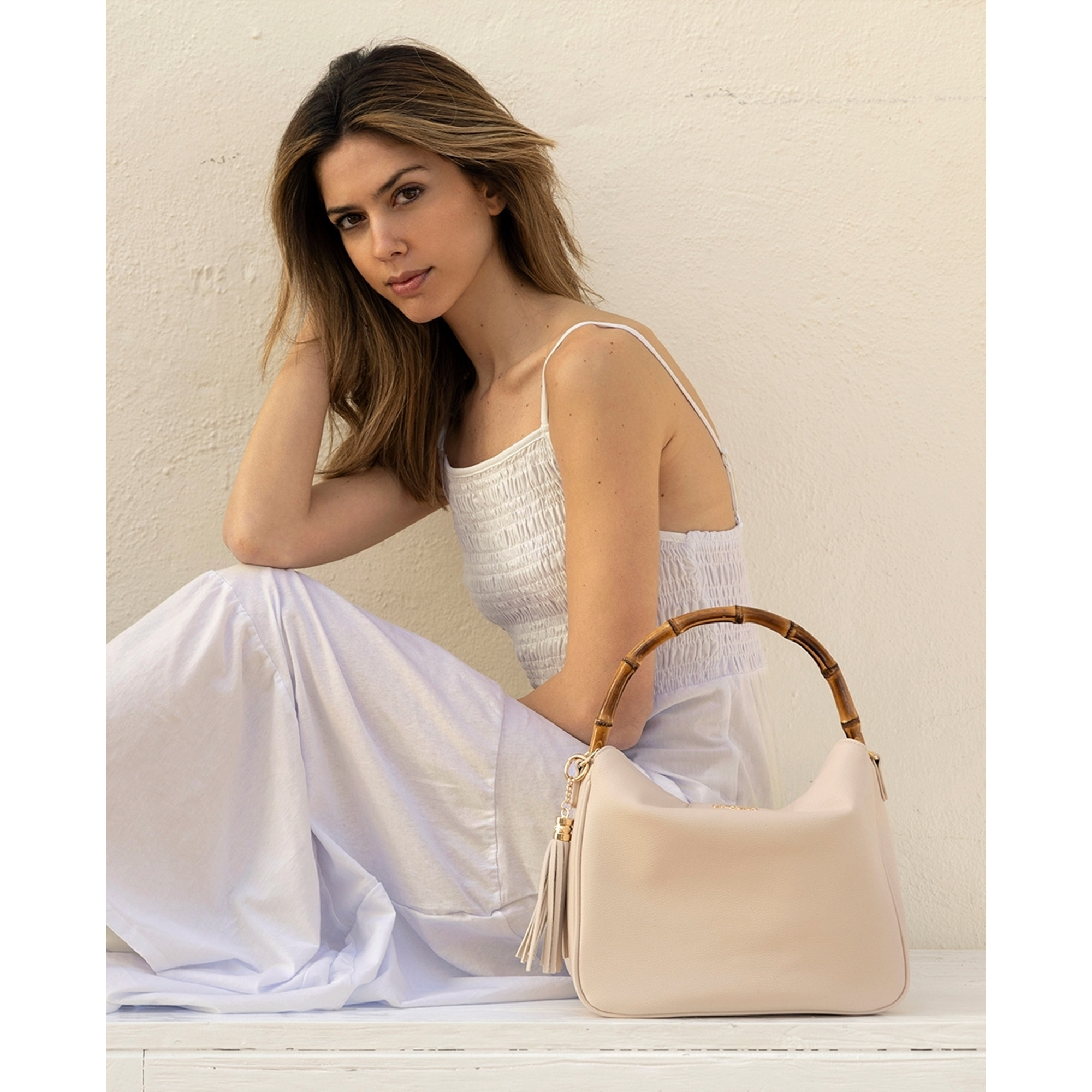 Bolso - Beig - Medida: 30 cm x 19 cm x 13 cm