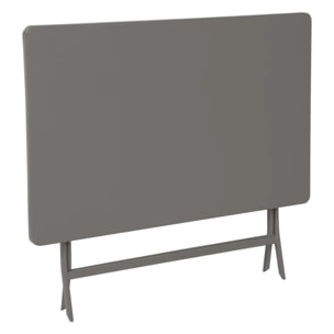 Table de jardin pliante rectangulaire "Greensboro" tonka 4 places en acier traité époxy