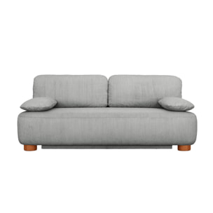 Banquette convertible 3 places velours côtelé avec coffre SELMA