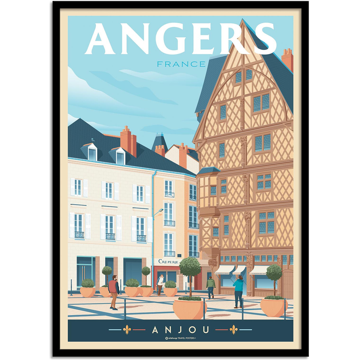 Affiche - Angers - Olahoop Travel Posters