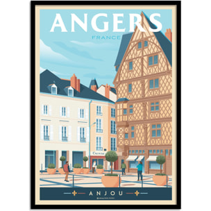 Affiche - Angers - Olahoop Travel Posters