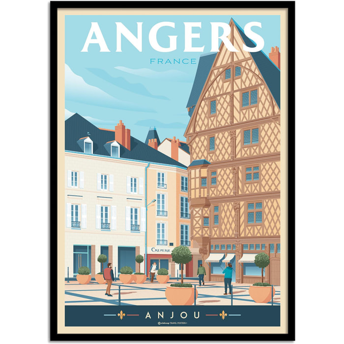 Affiche - Angers - Olahoop Travel Posters