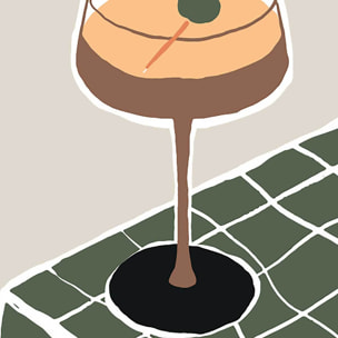 Tableau cocktail Poster Collection Toile imprimée