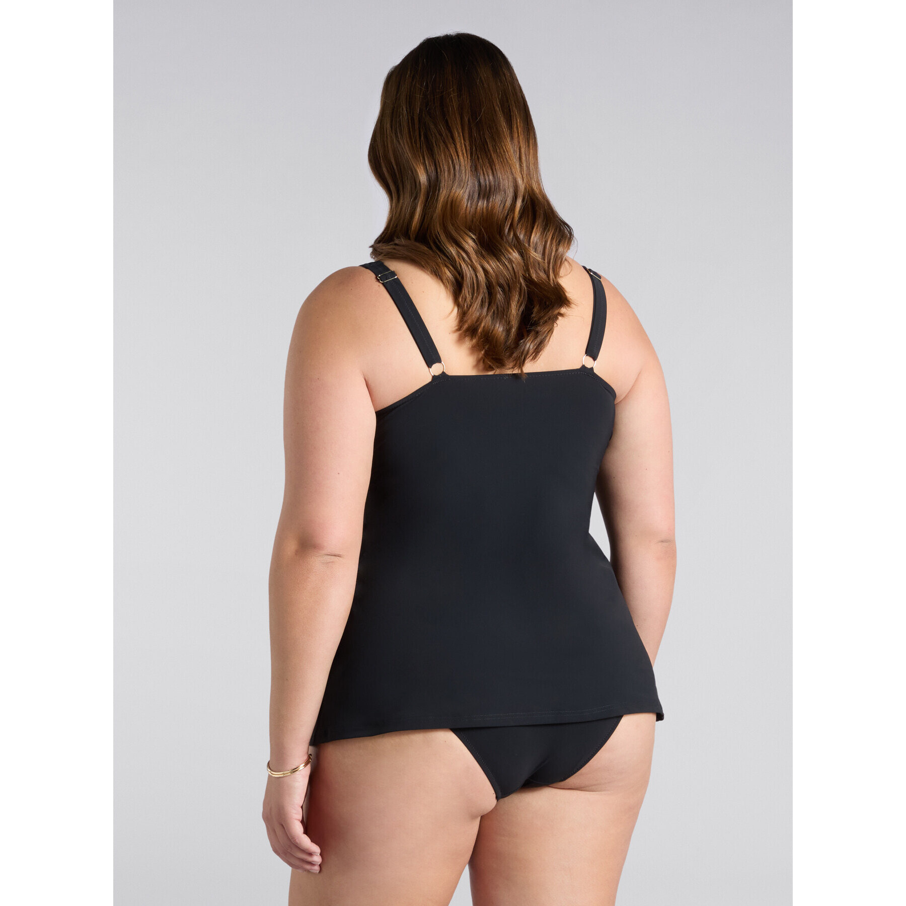Fiorella Rubino - Top tankini con chiusura a portafoglio - Nero