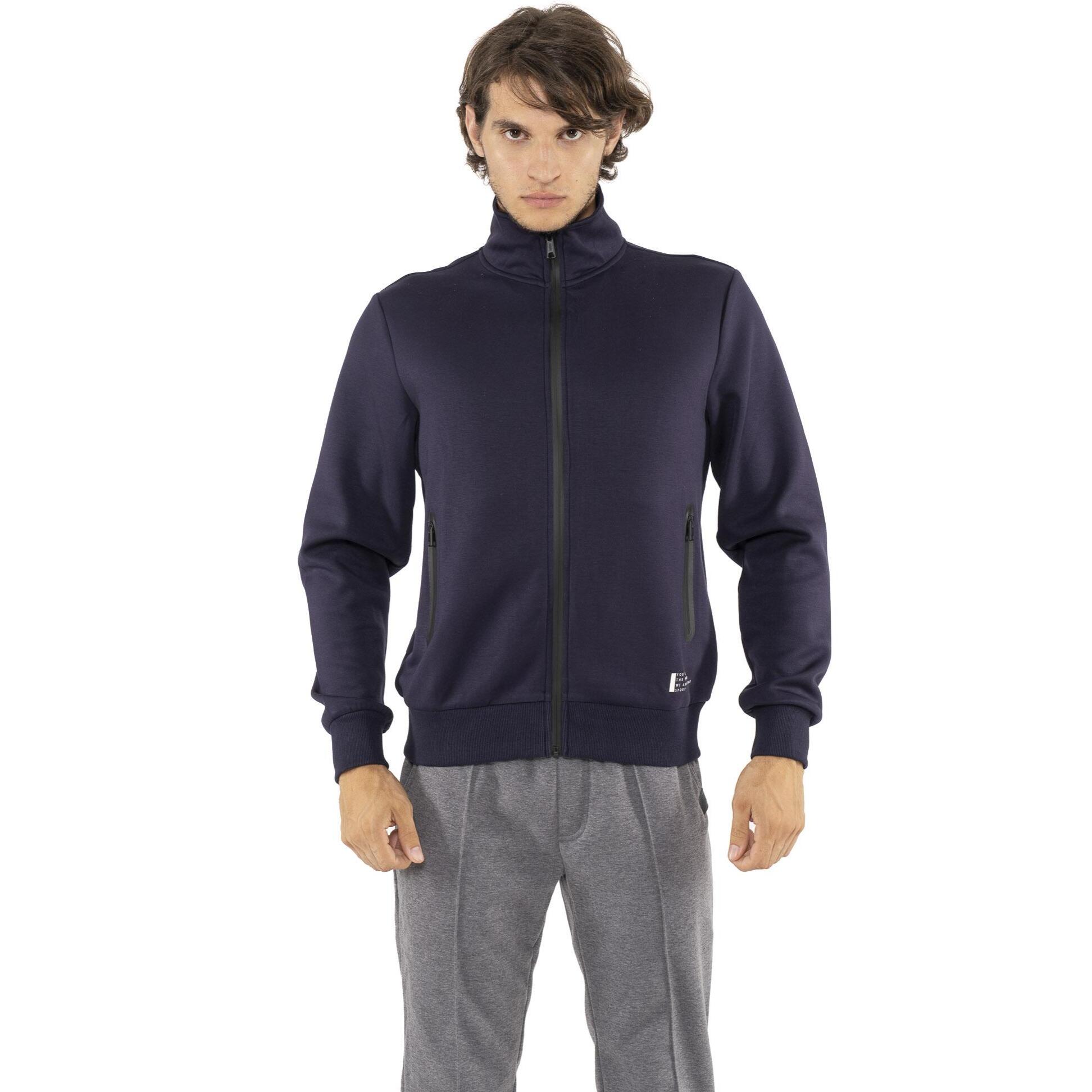 Sudadera de neopreno de invierno hombre Leone 1947 Tech,cuello alto y cremallera