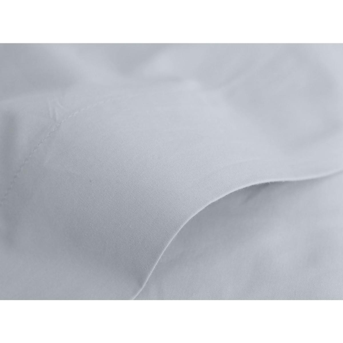 Drap plat percale pur coton peigné longues fibres 80 fils/cm² Vent du sud - Neige